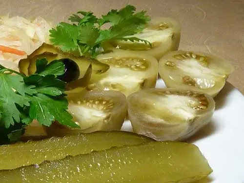 Огурчики, маринованные с помидорами Огурчики, маринованные с помидорами