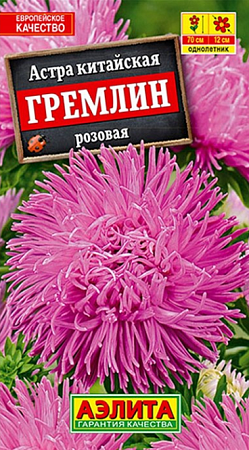 Семена астры Гремлин розовая 