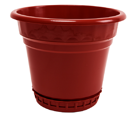 Кашпо 3л с поддоном №6 терракот