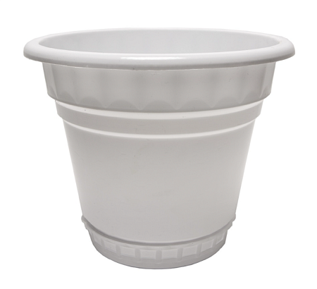 Кашпо 8л с поддоном №9 мрамор